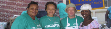 2005 Folk Festival volunteers at the NAACP Food Table