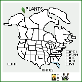 Distribution of Calopogon tuberosus (L.) Britton, Sterns & Poggenb. var. simpsonii (Small) Magrath. . 