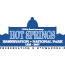 2007 Hot Springs Reservation anniversary logo, blue Quapaw Bathhouse with text