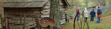 Visitors step back in time on the Hensley Settlement tour.