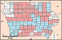 Map of Declared Counties for Disaster 1230