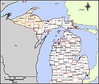 Map of Declared Counties for Disaster 1413