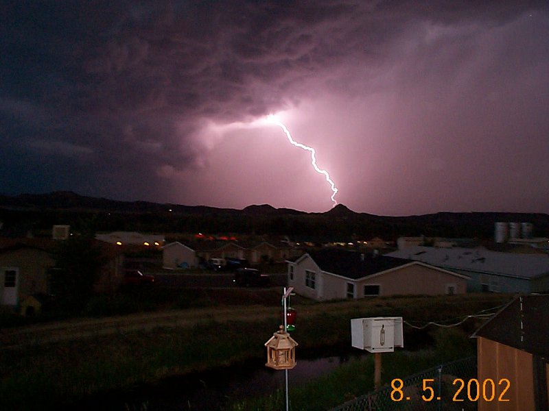 Picture of lightning near Silt, Colorado