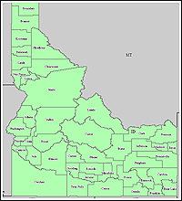 Map of Declared Counties for Emergency 3244