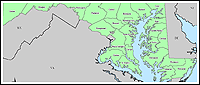 Map of Declared Counties for Emergency 3251