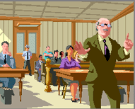 Image of an attorney speaking in a Pre-trial