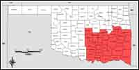 Map of Declared Counties for Emergency 3158