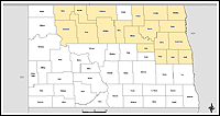 Map of Declared Counties for Disaster 1515