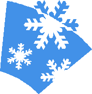 Snow flakes on blue background