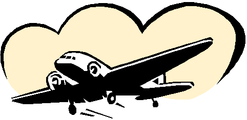 Cartoon image of a large aircraft