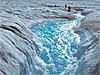 Flowing meltwater from the Greenland ice sheet