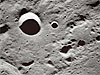 An up-close view of craters on the moon