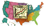 Image of U.S. map with states outlined and superimposed chart