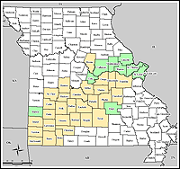 Map of Declared Counties for Disaster 1676