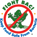 Image of Fight BAC Logo with wording Fight BAC - Keep Foods Safe from Bacteria