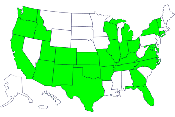 States with persons with the outbreak strain of Salmonella Saintpaul, by state of residence.