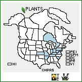 Distribution of Chaerophyllum procumbens (L.) Crantz var. shortii Torr. & A. Gray. . 