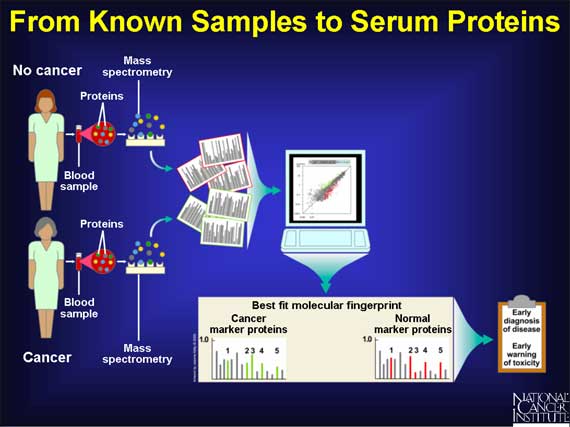 From Known Samples to Serum Proteins