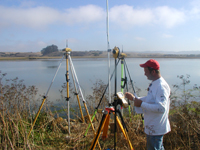 GPS observations are collected at Elkhorn Slough National Estuarine Research Reserve.