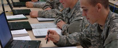 Photo of Soldiers in a classroom