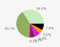 Pie chart: in table form below