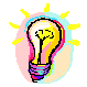 Cartoon picture of a light bulb