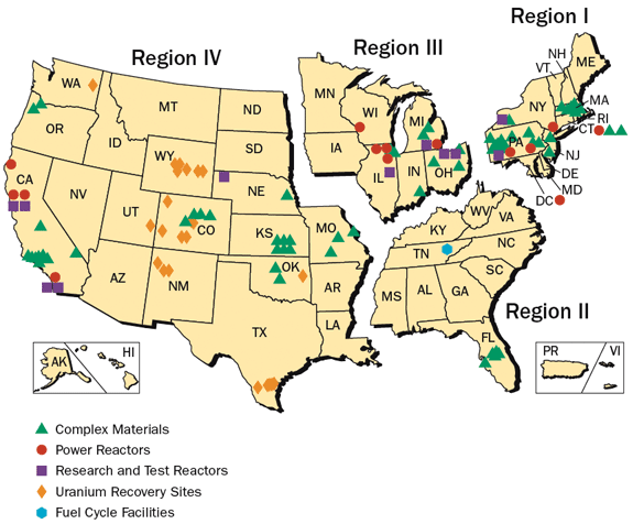 Map Sites Undergoing Decommissioning