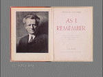 frontispiece and title page for As I Remember