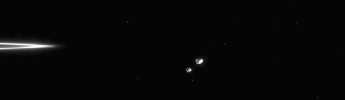 These two moons are locked in a gravitational tango that causes them to swap positions about every four years, with one becoming the innermost of the pair and the other becoming the outermost