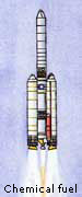 Drawing of a rocket launching