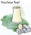 Drawing of a nuclear power plant
