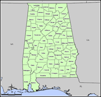 Map of Declared Counties for Emergency 3292