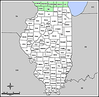 Map of Declared Counties for Emergency 3283