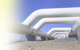 Close-up of natural gas pipes