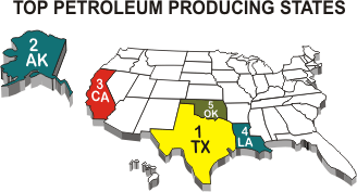 Top 5 crude oil producing states