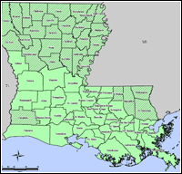 Map of Declared Counties for Emergency 3289
