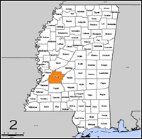 Map of Declared Counties for Disaster 1764