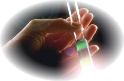 picture of a hand holding a test tube
