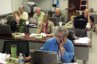 FEMA team members have set up operations at the Mississippi Emergency Management Agency building in Jackson. FEMA and MEMA are working to assess the damage caused by Hurricane Gustav, which struck the state four days ago. Photo by Greg Henshall / FEMA