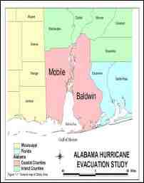 [graphic of cover of report-Alabama Hurricane Evacuation Study]