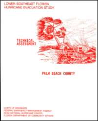 [graphic of cover of report-Lower Southeast Florida Hurricane Evacuation Study: Technical Assessment for Palm Beach County]