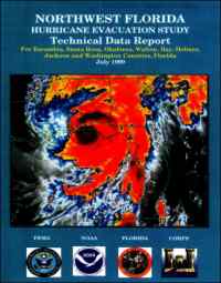 [graphic of cover of report-Northwest Florida Hurricane Evacuation Study: Technical Data Report for Escambia, Santa Rosa, Okaloosa, Walton, Bay, Holmes, Jackson, and Washington Counties]