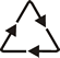 the recycling symbol - a triangle with three arrows