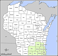 Mapa de condados declarados del emergencias 3285