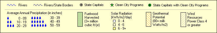 This legend belongs to EIA's Renewable Potential Maps.
If you have trouble reading this, call 1-202-586-8800.