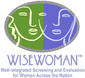 Wisewoman logo, tagline reads &quot;Well-integrated Screening and Evaluation for Women Across the Nation
