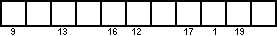 word scramble line 2 graphic:11 boxes - box  # 9, blank box, box #13, blank box, box #16, box #12, blank box, box#17, box #1, box #19, blank box