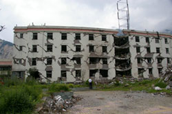 Damaged building in Yingxiu, Wenchuan 2008 [photo: M Lew]