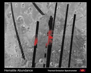 Hematite Abundance on Martian Surface