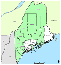 Map of Declared Counties for Emergency 3205